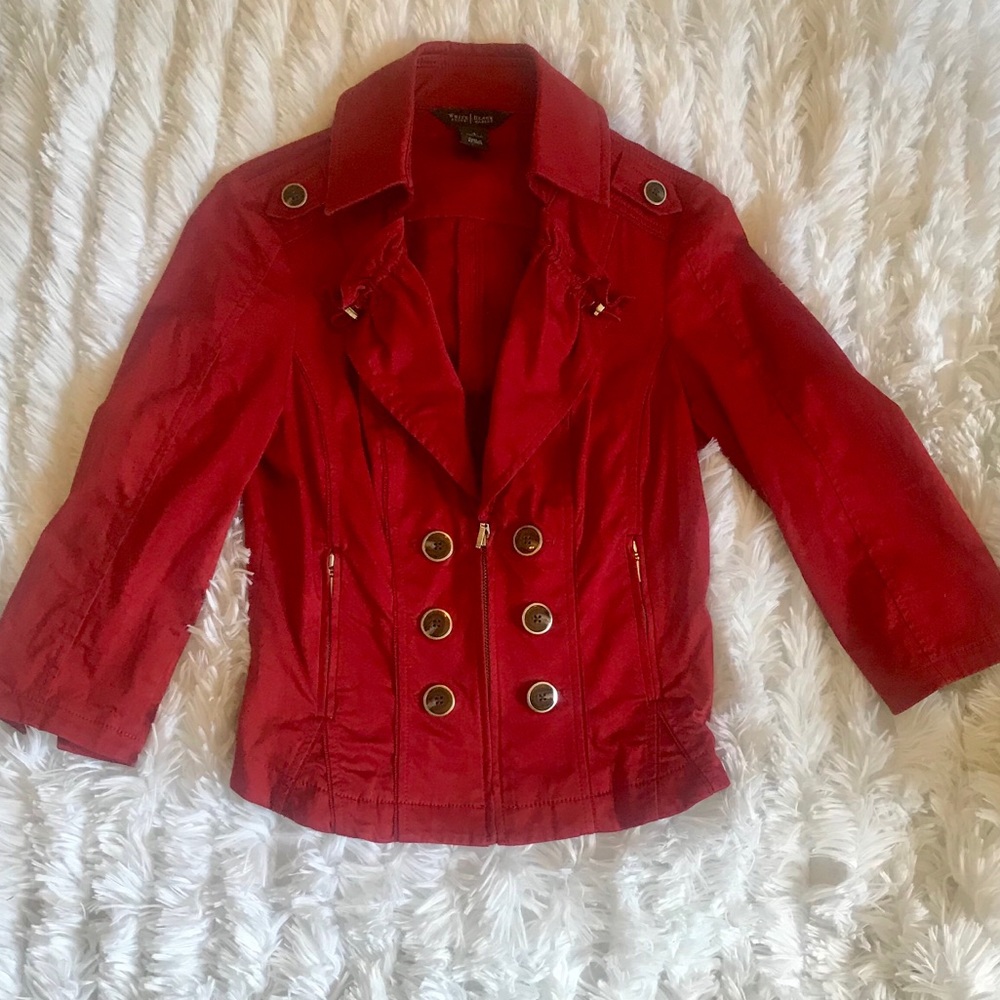 White House Black Market Maroon Jacket